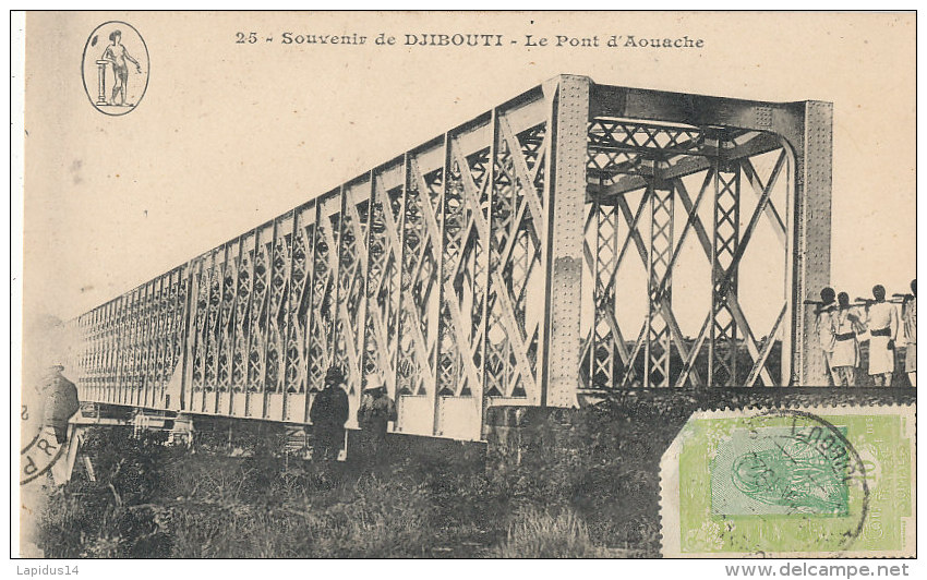 S S 887 / CPA  - COTE DES SOMALIS - DJIBOUTI  -LE PONT D'AOUACHE - Somalia