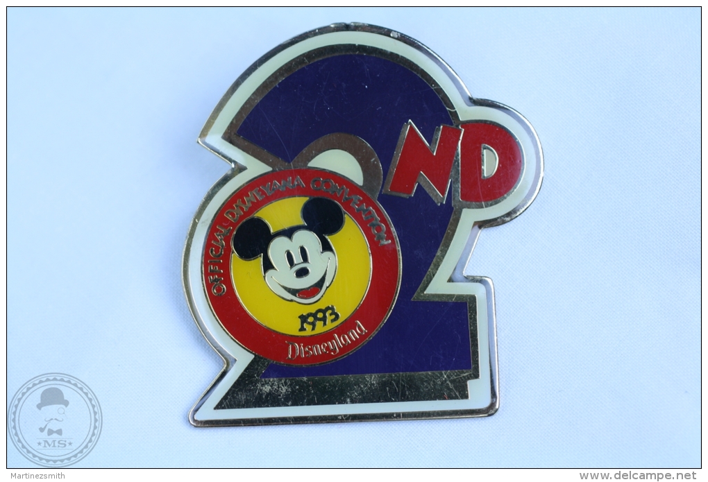 2nd Official Disneyana Convention 1993 Disneyland - Mickey Mouse - Large Coca Cola Pin Badge #PLS - Coca-Cola