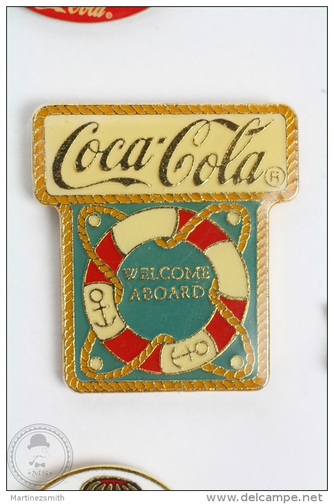 Coca Cola Retro/ Vintage Welcome Aboard - Pin Badge #PLS - Coca-Cola