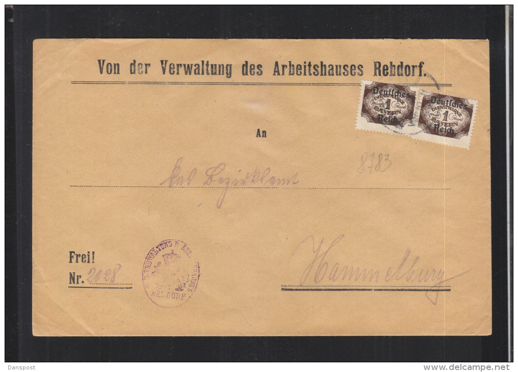 Dt. Reich Bayern Dienstbrief Rebdorf - Briefe U. Dokumente