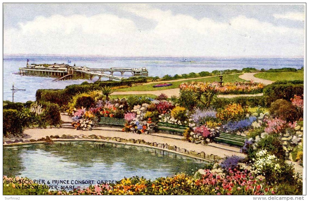 SALMON ART CARD - CARRUTHERS - 4201 - BIRNBECK PIER & PRINCE CONSORT GARDENS, WESTON - Weston-Super-Mare