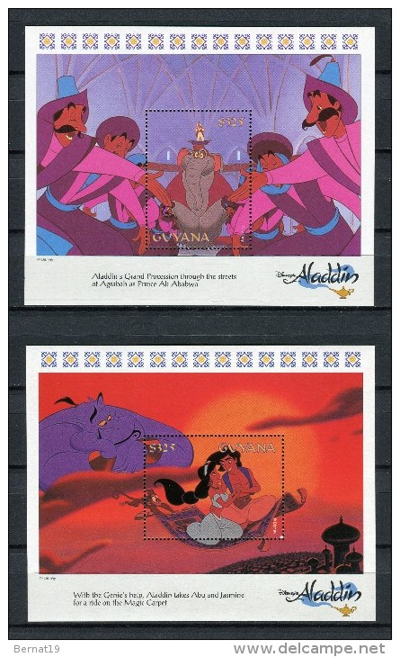 Disney. Guyana 1993. Yvert 3159-67 + Blocks 150-51 ** MNH. - Disney