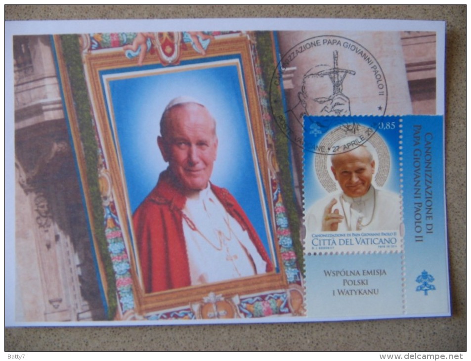 VATICANO 2014 CANONIZZAZIONE PAPA GIOVANNI PAOLO II - Papi