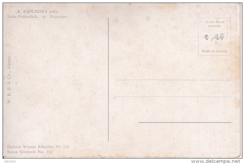 AK A. Karlinsky - Beim Frühstück - Galerie Wiener Künstler Nr. 152 (5817) - Sonstige & Ohne Zuordnung