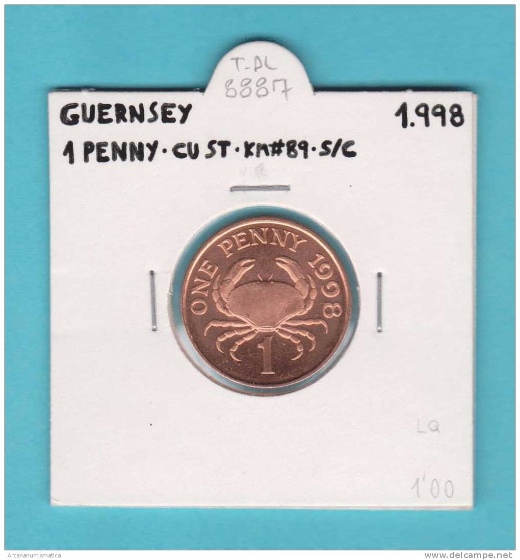 GUERNSEY    1  PENNY   1.998  CU ST  KM#89   SC/UNC    DL-8887 - Guernesey