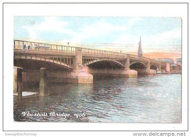 VAUXHALL BRIDGE OVER THE RIVER THAMES 1906 SOUTH LONDON UNUSED - Autres & Non Classés