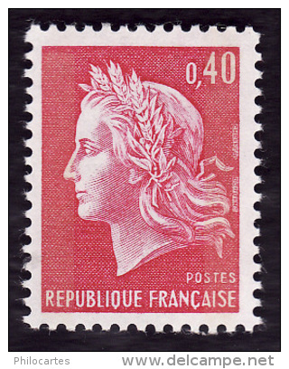 FRANCE  1967-69 -  Y&T 1536Ba  - Cheffer - 2 Bandes De Phosphore - NEUF** - Cote 4e - 1967-1970 Marianne De Cheffer