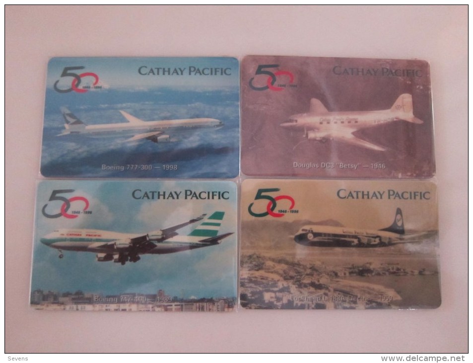 Prepaid Phonecard,50 Anni. Of Cathay Pacific Airlines,mint(limited Issued,very Difficult To Find) - Hong Kong