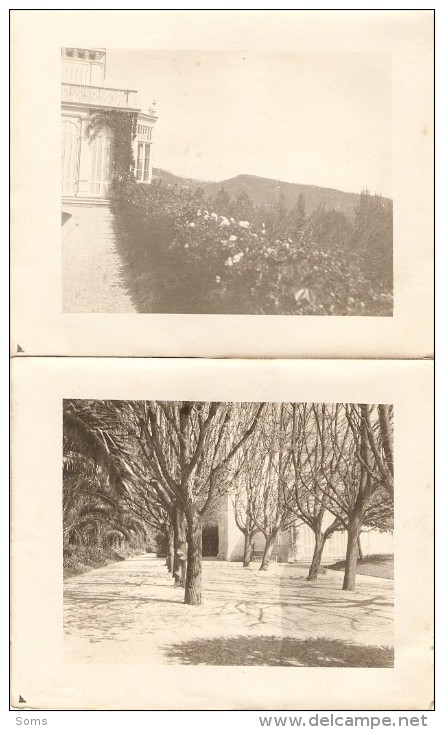 Lot De 7 Photographies Anciennes + Négatifs, Villa Chiris à Grasse (06), Photos De 1914, Pergola, Droguerie Jean Nicoud - Lieux