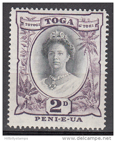 Tonga    Scott No.  75    Unused Hinged    Year  1942   Wmk 4 - Tonga (1970-...)