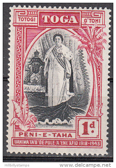 Tonga    Scott No.  82    Unused Hinged    Year  1944 - Tonga (1970-...)