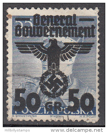 Poland--general Government    Scott No.  N32   Used    Year  1940 - Gouvernement Général