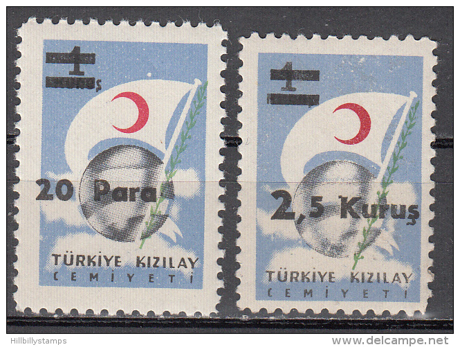 Turkey  Scott No.  RA187a-b      Unused Hinged     Year  1956 - Unused Stamps