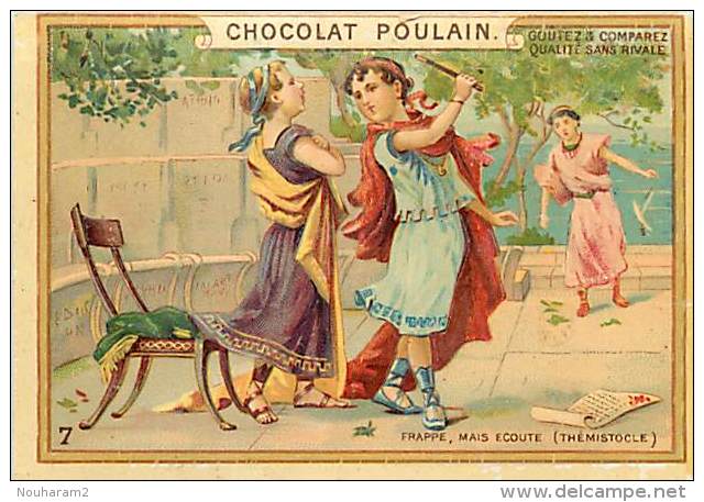 Chromos Réf. A 14-220 Chocolat Poulain Frappe Mais écoute Thémistocle - Poulain