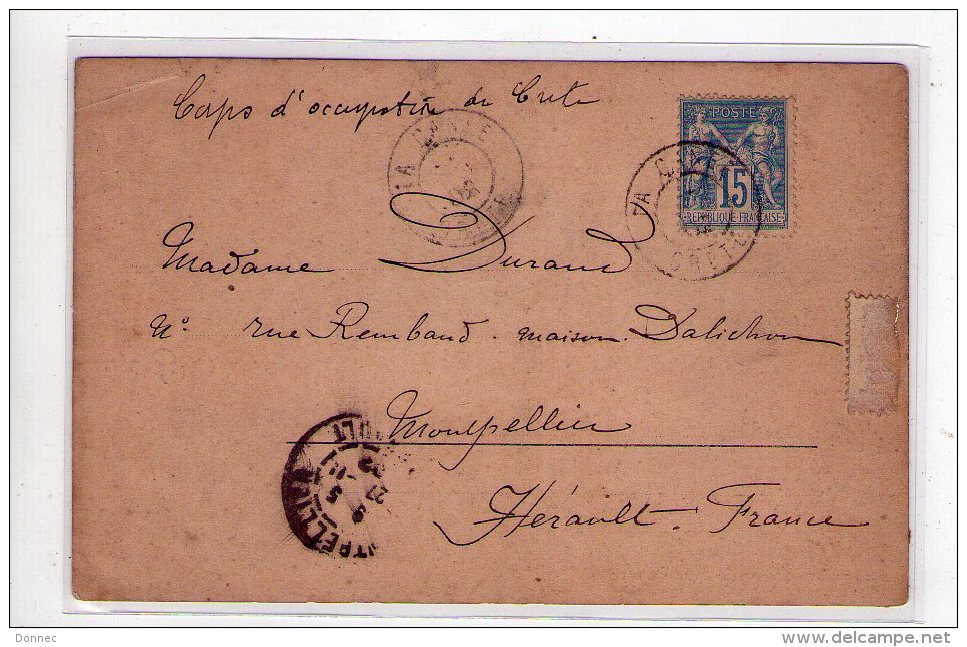 ( CORPS D'OCCUPATION De CRETE ) Sage 15 C , La Canée Crète 1902 - Other & Unclassified