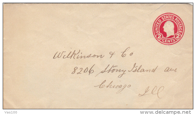 GEORGE WASHINGTON, EMBOISED COVER STATIONERY, ENTIER POSTAL, USA - 1901-20