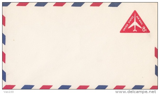 PLANE, EMBOISED COVER STATIONERY, ENTIER POSTAL, USA - 1901-20