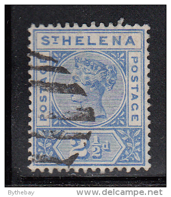 St. Helena Used Scott #44 2 1/2p Victoria, Ultramarine - Sainte-Hélène