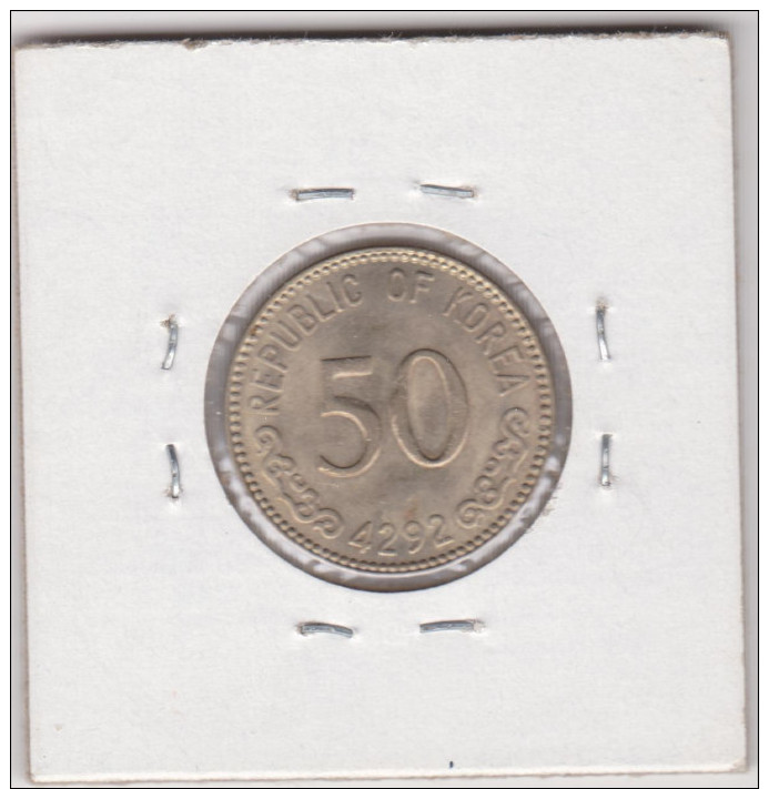 KOREA SOUTH KM2  50 HWAN 1959 UNC NICE HIGH GRADE COIN - Corée Du Sud