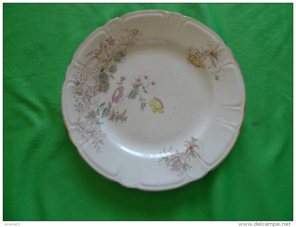 Antique Swedish Old Gustafsberg Gustavsberg AXEL Porcelain Mark PLATE With Floral Pattern & Gold Trim - Sweden - Gustavsberg (SWE)