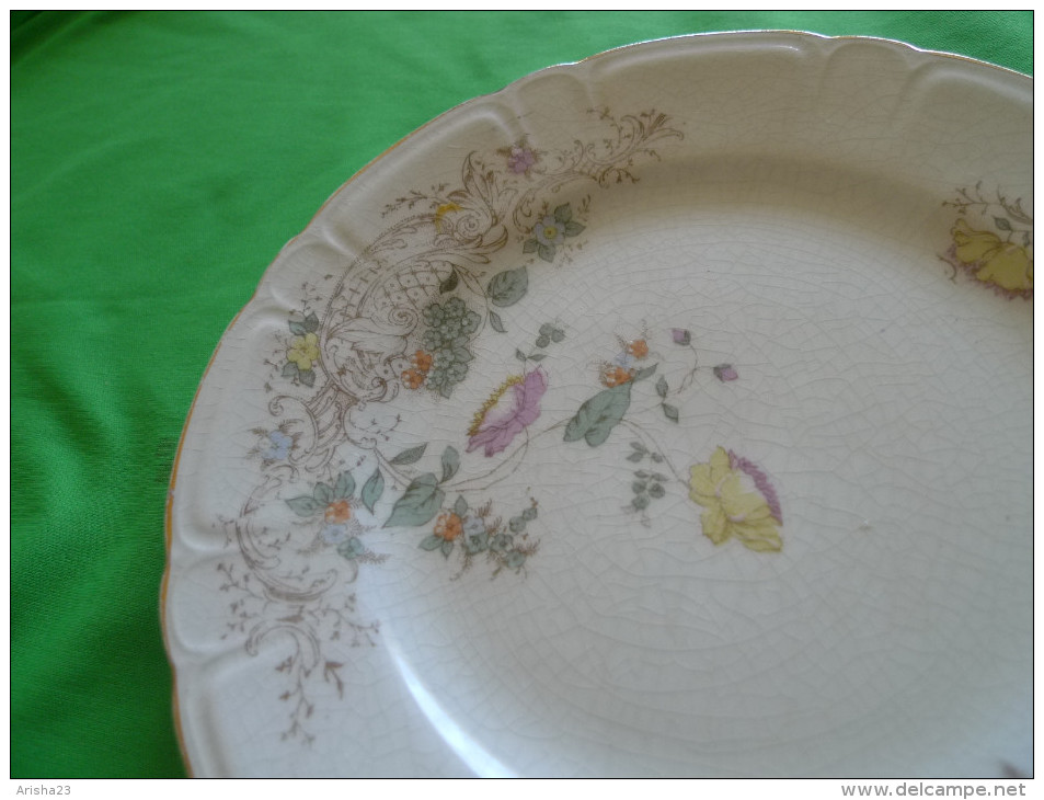 Antique Swedish Old Gustafsberg Gustavsberg AXEL Porcelain Mark PLATE With Floral Pattern & Gold Trim - Sweden - Gustavsberg (SWE)