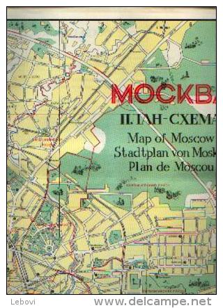 Plan De MOSCOU - Format : Environ 57 X 70 Cm - Cartes Routières