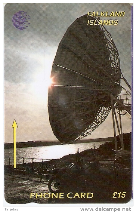 TARJETA DE LAS FALKLAND DE UNA ANTENA PARABOLICA 2CWFC - Astronomia