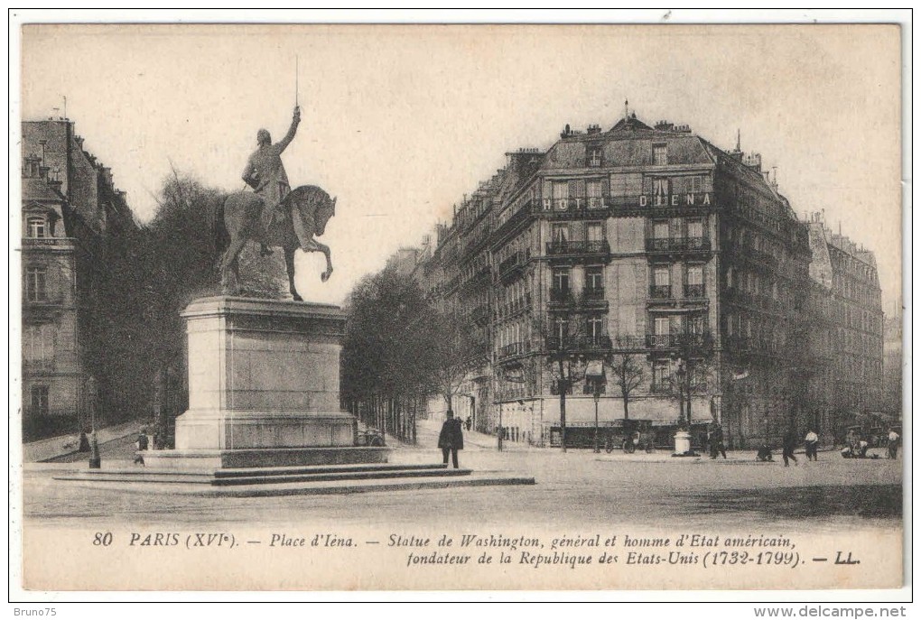 75 - PARIS 16 - Place D'Iéna - Statue De Washington - LL 80 - Statues