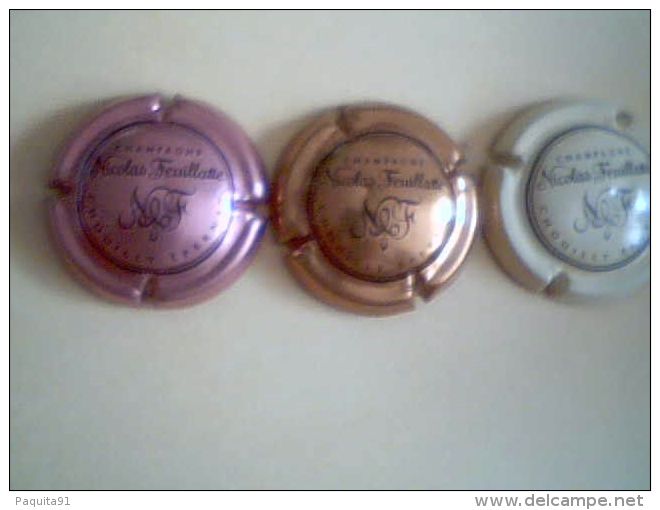 Lot De 6 Capsules Nicolas Feuillatte, Rose, Dorée,ecrue,noire, Marron Bleue - Feuillate