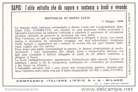 Liebig S1706 Artillery No 3 Battaglia Di San Lucia - Liebig