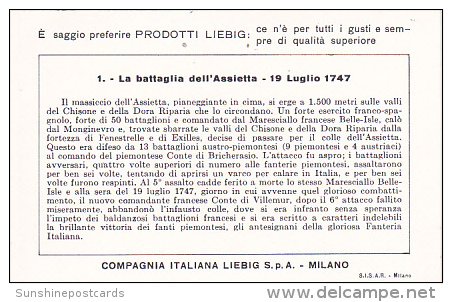 Liebig S1688 Infantry No 1 La Battaglia Dell'Assietta 19 Luglio 1747 - Liebig