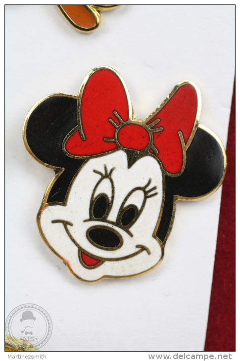 Walt Disney Minnie Mouse Head With Red Bow - Pin Badge #PLS - Disney