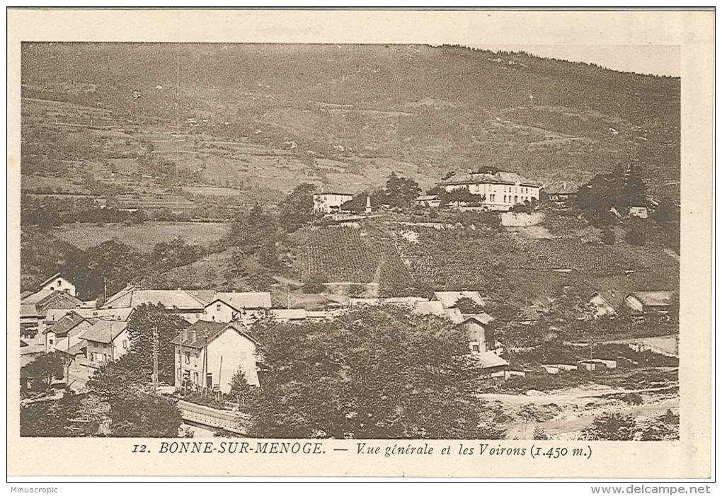 CPA 74 - Bonne Sur Menoge - Vue Générale Et Les Voirons - Bonne