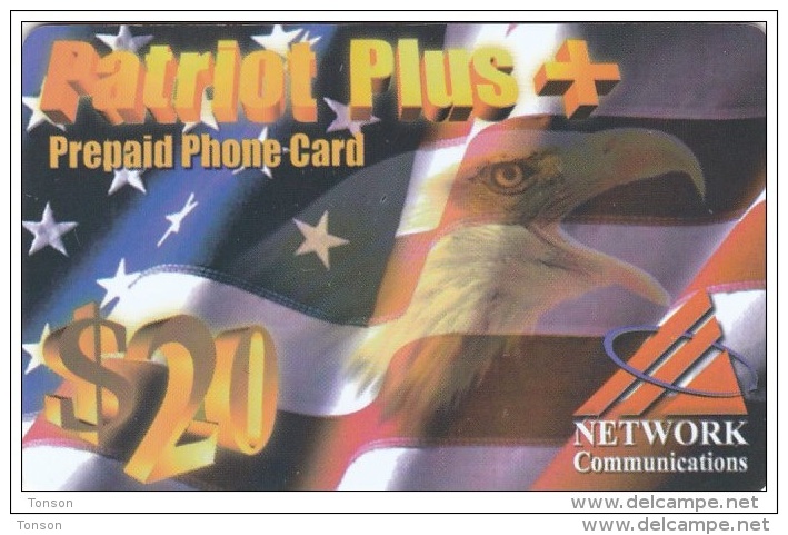 United States, Network Communications, $10 Patriot Plus / Flag & Eagle, 2 Scans.   Expiry : 3/31/02 - Andere & Zonder Classificatie