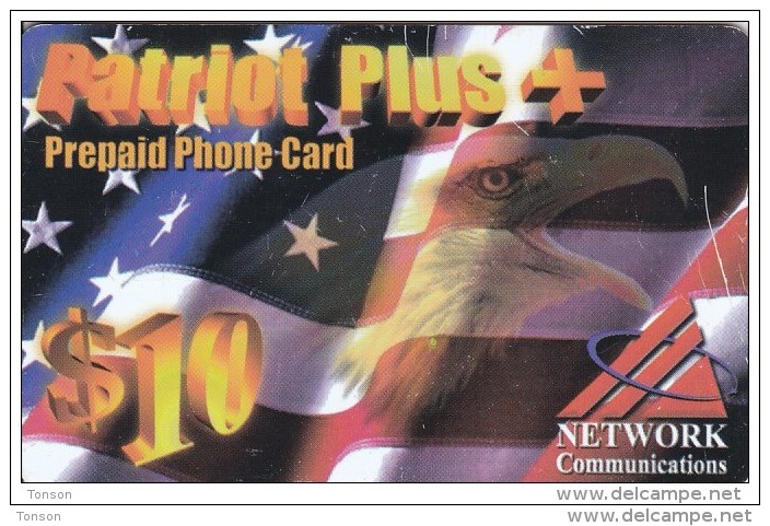 United States, Network Communications, $10 Patriot Plus / Flag & Eagle, 2 Scans.   Expiry : 4/30/02 - Andere & Zonder Classificatie