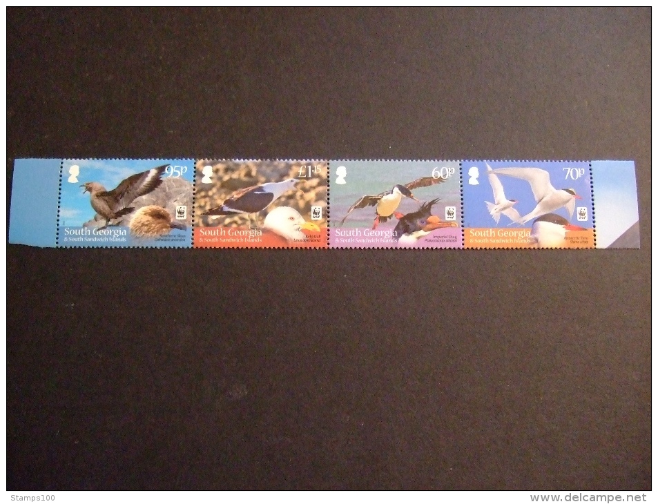 SOUTH GEORGIA  2012   SEABIRDS   STRIP     MNH **     (1051500-425) - Georgias Del Sur (Islas)