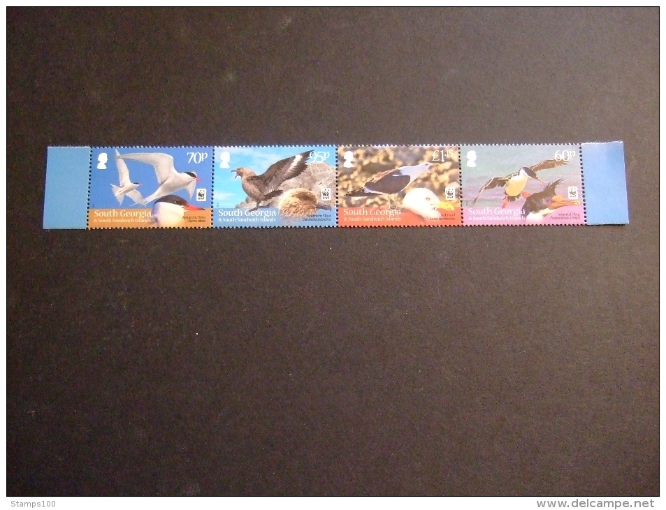SOUTH GEORGIA  2012   SEABIRDS   STRIP     MNH **     (1051500-425) - Georgias Del Sur (Islas)