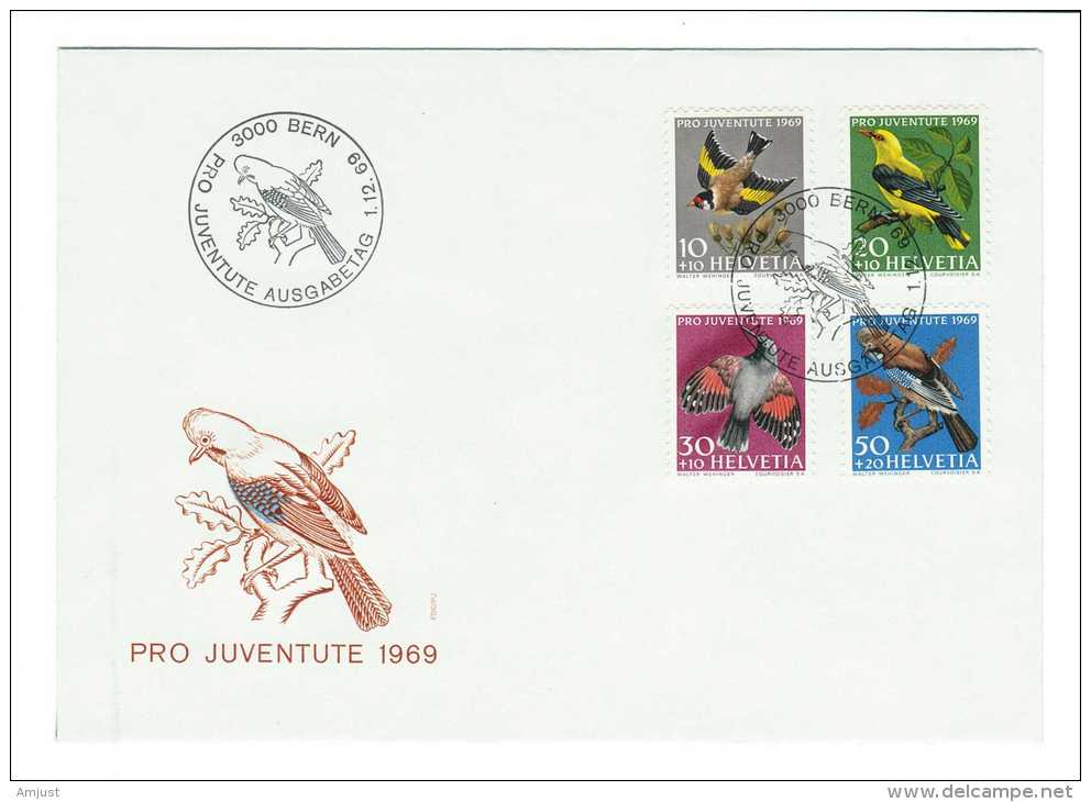 Suisse//Schweiz// Switzerland//Pro- Juventute 1969 Lettre (FDC) Avec Série Oblitérée 1er Jour - Lettres & Documents