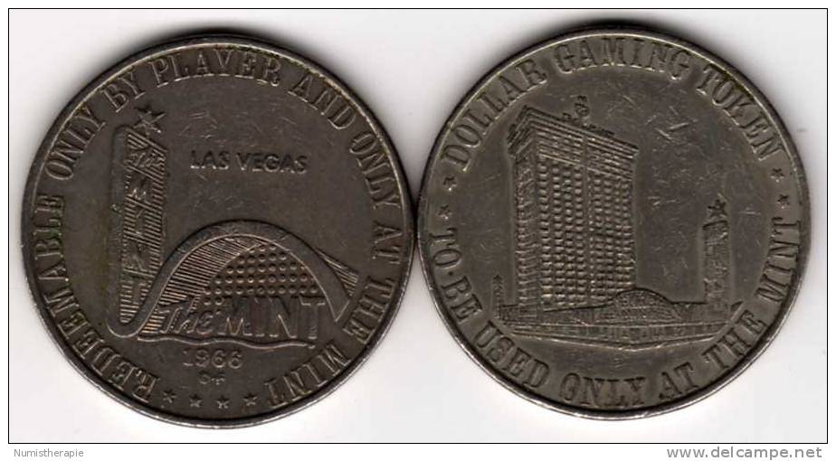 Jeton De Casino à Las Vegas : The MINT $1 : Gaming Token 1966 - Casino