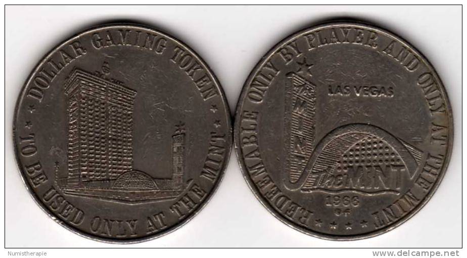 Jeton De Casino à Las Vegas : The MINT $1 : Gaming Token 1966 - Casino