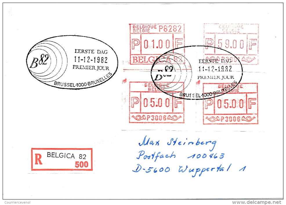 BELGIQUE - 12 Documents BELGICA 82 - Vignettes Diverses, Premiers Jours, Cachets Temporaires - 1960-1979