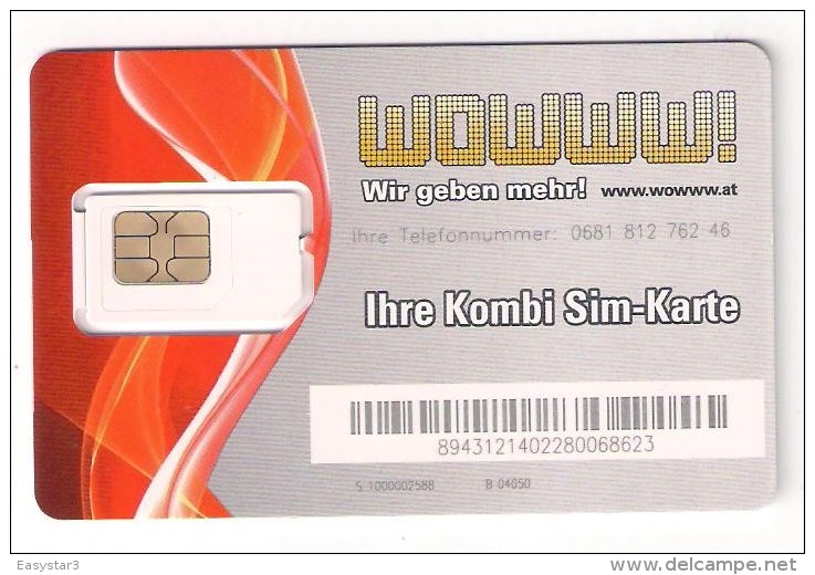 Austria-Sim-card  Wowww! - Autriche