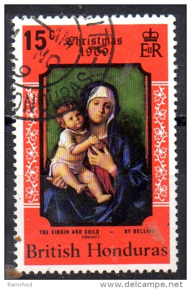 BRITISH HONDURAS 1969 Christmas. Paintings - 15c The Virgin And Child (Bellini)  FU - British Honduras (...-1970)