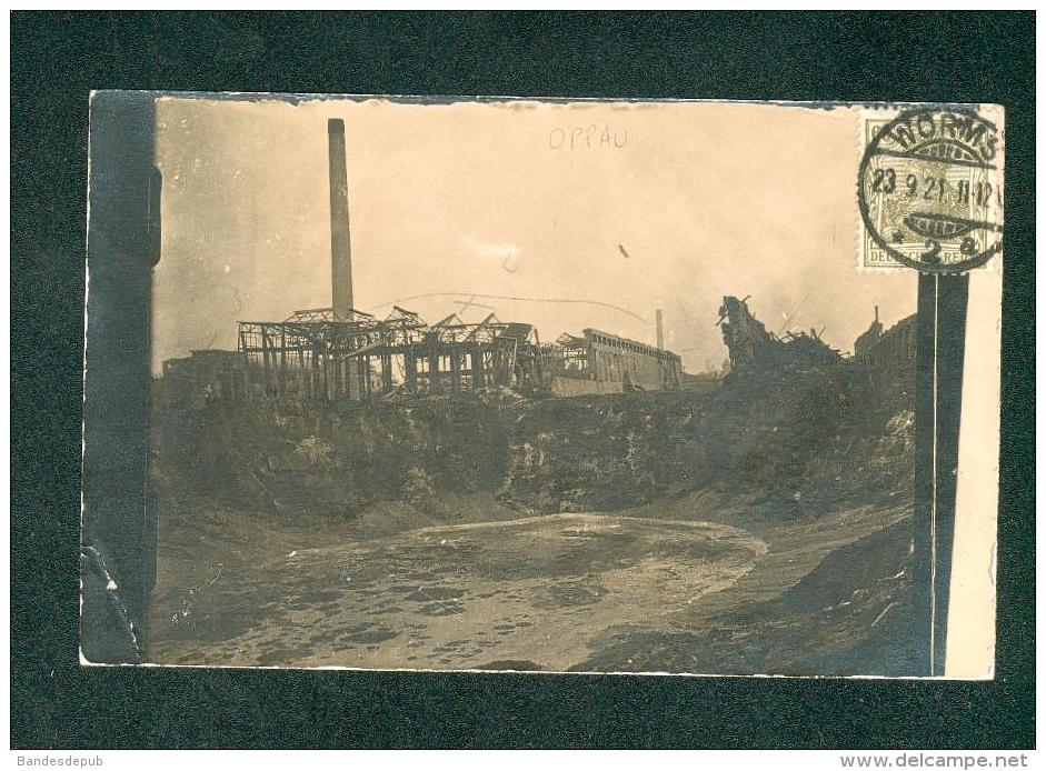 Carte Photo - Ludwigshafen - Oppau - Catastrophe - Explosion Usine Chimique Engrais BASF ( Correspondance à Lire Plan - Ludwigshafen