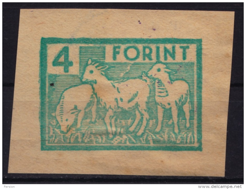 1970´s Hungary - Lamb / Sheep / Pig - REVENUE TAX Stamp - Animal HORSE Passport - CUT - Agriculture