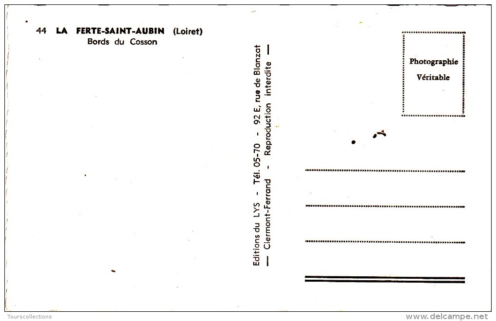 CPSM 45 @ La FERTE SAINT AUBIN @ Bords Du Cosson @ Pêcheur - Pêche à La Ligne - La Ferte Saint Aubin
