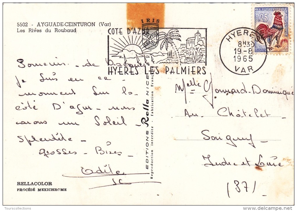 CPSM 83 @ AIGUADE CEINTURON @ Les Rives Du Roubaud En 1965 - Restaurants Sur Le Port  @ - Autres & Non Classés