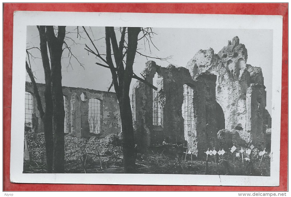 LANGENMARK - Fotokaart - Carte Photo - Kirchenruine - Ruines De L' église - Guerre 14/18 - Langemark-Poelkapelle