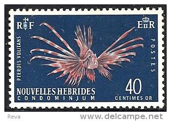 FRANCAISE NEW HEBRIDES FISH "RF" ON RIGHT PART SET OF 1 STAMP 60 CENTIMES USED 196.(?) SGF? READ DESCRIPTION !! - Oblitérés