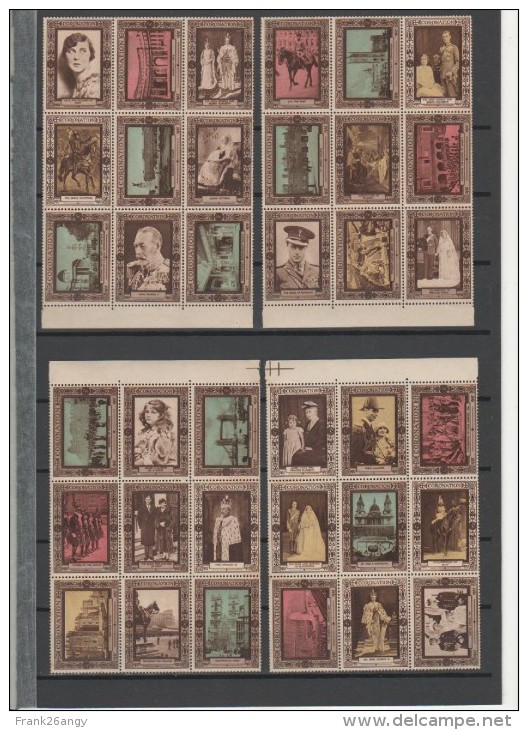 GRAN BRETAGNA 1937 - 60 Coronation Souvenir Stamps Nuovi** (2 Scann) RARI - Erinnophilie